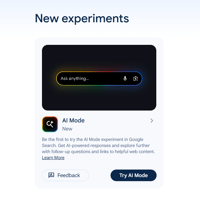 Google AI Search Mode