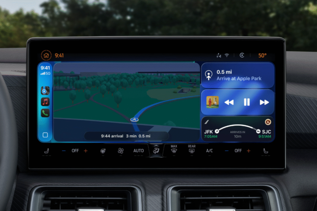Apple's iOS 26 CarPlay Public Beta / Upgraded Apple Maps: Navigation That Understands You / Screenshot from apple / edited by hitechnotify.com